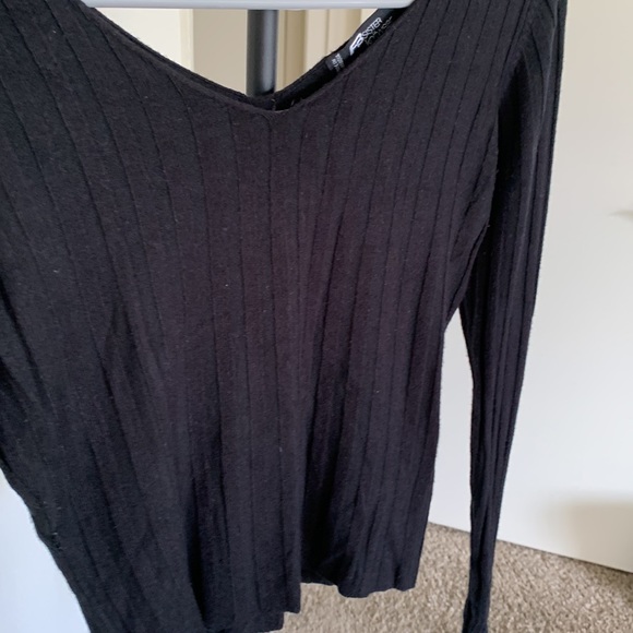 Black Ribbed Long Sleeve - Picture 2 of 5